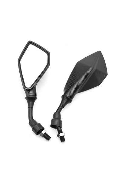 Choice4 Black Universal M10 Motorcycle Rearview Mirror Replacement Parts Scoo...