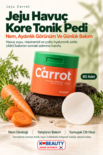 byeolee Jeju Carrot 8 Hyarulonic Asit Kompleks Cica Süt Dokulu Çevre Dostu Ya...