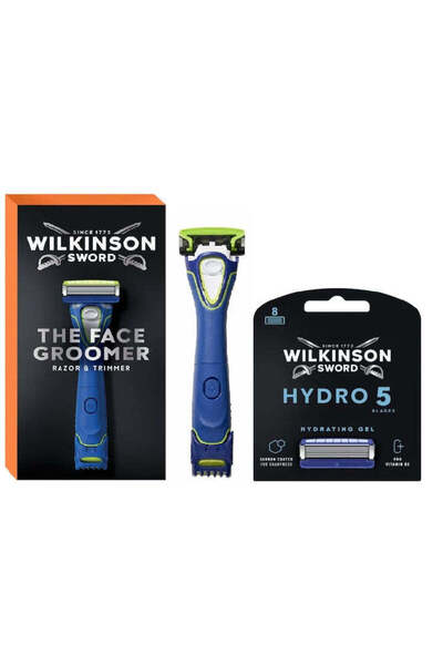 Wilkinson Hydro5 Groomer and Shaver 4-in-1 Clipper Set, + 9 Refills