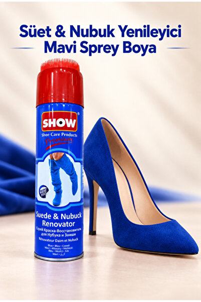 SHOW Mavi Süet & Nubuk Sprey Boya - 250ml