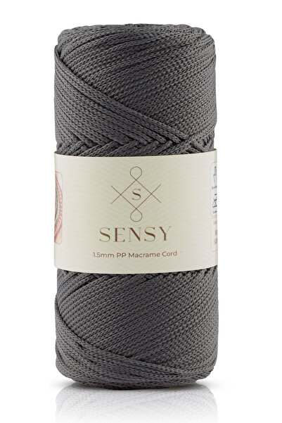 SENSY 1.5 Mm - 100 gr Polyester Makrome Ipi Koyu Gri 150 M Polyester Makrome ...