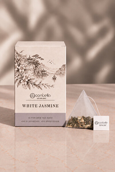 Conbella White Jasmine (Yaseminli Beyaz Çay-15’li Paket Piramit Çay)
