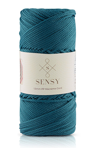 SENSY 1,5 mm - 100 gr Πολυεστερικό σχοινί Macrame Petrol Blue 150 M Σχοινί φό...