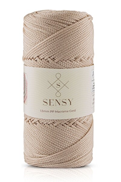 SENSY 1.5 Mm - 100 gr Polyester Makrome Ipi Sütlü Kahve 150 M Polyester Makro...