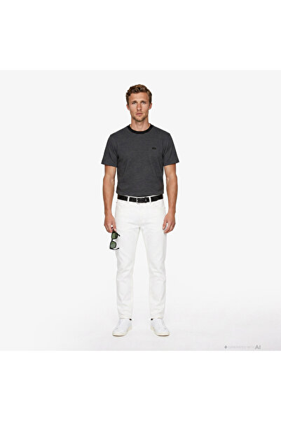 Lacoste Erkek Slim Fit Krem Jean Pantolon
