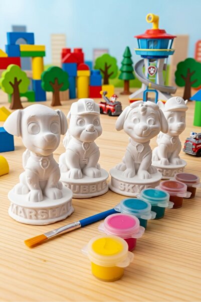 Craft3D Atölye Paw Patrol (Skye, Marshall, Rubble ve Chase) Pati Devriye Beto...