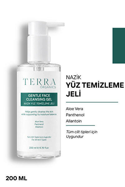 Face Cleansing Gel Nazik Yüz Temizleme Jeli 200 ml – Aloe Vera, Panthenol, Allantoin ve Niacinamide İçeren