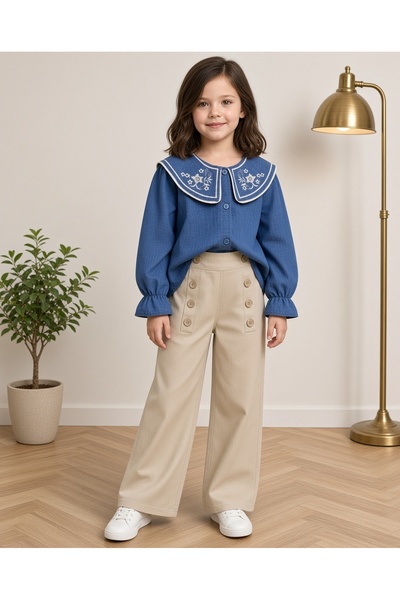 JELİBOOM Flower Detail Girl's Suit