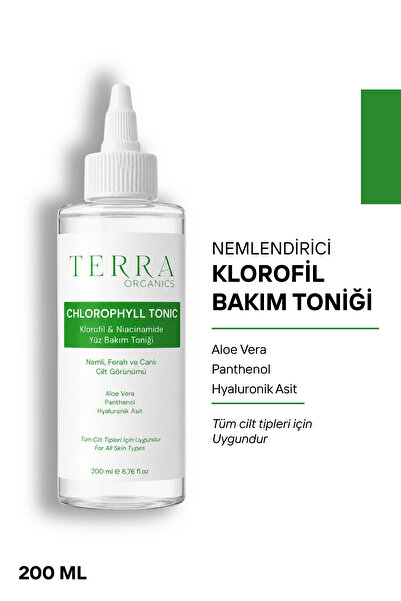 Terra Organics Chlorophyll Tonic Klorofil & Niacinamide Yüz Bakım Toniği 200 ...