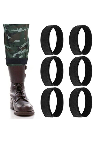Choice 2.5cm 30cm black 6pcs Boot Blousers Elastic Ankle Hook and Loop Huntin...
