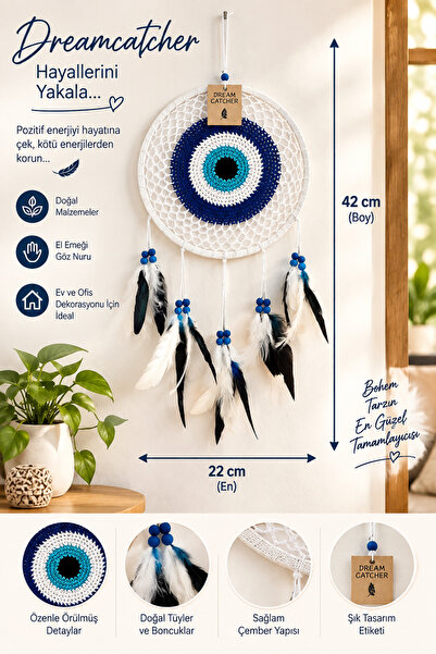 kapadokyahediyelik Düş Kapanı Dreamcatcher Rüya Kapanı Dekoratif Duvar Süsü