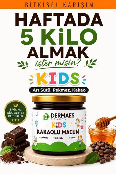 DERMAES beauty Kilo-aldırıcı arı sütü Bal vitamin kakao vitamin Kids Çocuklar...