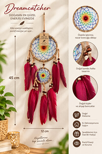 kapadokyahediyelik Düş Kapanı,Dreamcatcher, Rüya Kapanı,Dekoratif Duvar Süsü
