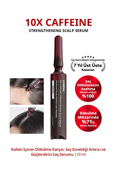 Kundal Anti-Hair Loss, Strengthening Hair Serum Containing Caffeine 10X Caffe...
