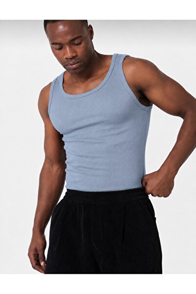 gamaro Erkek Halter Yaka slimfit Sporcu Likralı Atlet