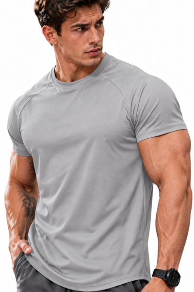 GENIUS STORE Ανδρικό αθλητικό μπλουζάκι Running Sports Gym Raglan Oval Cut Χτ...