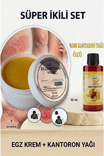 Herşeyi Kolay Egzaparson Krem 50mL Ve Sarı Kantaron Yağı 50mL ( Saf Seyreltil...