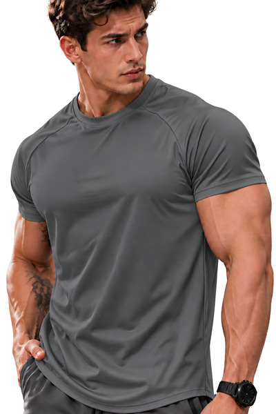 GENIUS STORE Ανδρικό αθλητικό μπλουζάκι Running Sports Gym Raglan Oval Cut Χτ...