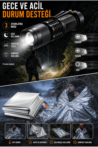 MAKAMP 13 Parça Acil Durum Survival Set Kamp ve Outdoor Hayatta Kalma Seti