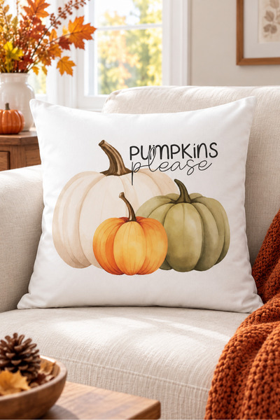 Evmila Autumn Patterned Throw Pillow Cover