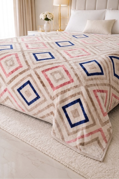 Bella Home Κουβέρτα διπλής στρώσης με ανάγλυφο σχέδιο Osotto |   220x240 εκ. ...