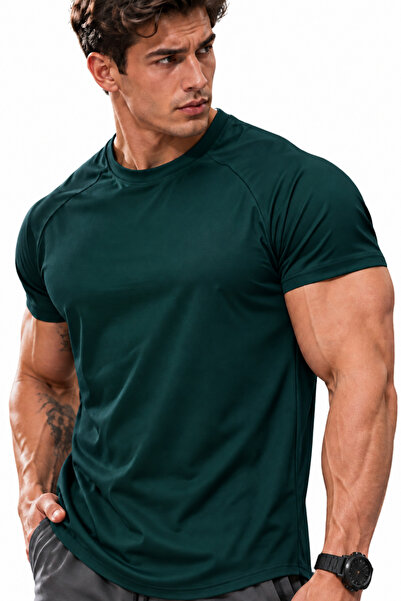 GENIUS STORE Ανδρικό αθλητικό μπλουζάκι Running Sports Gym Raglan Oval Cut Χτ...