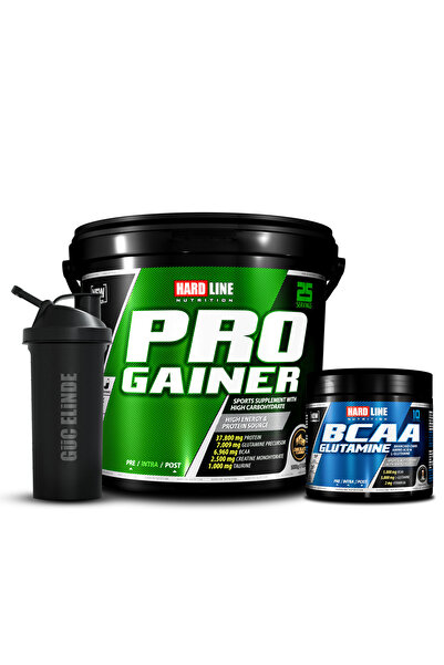 Hardline Progainer 5000 Gr Çikolatalı + Bcaa Glutamine 115 Gr Kola Aromalı +S...