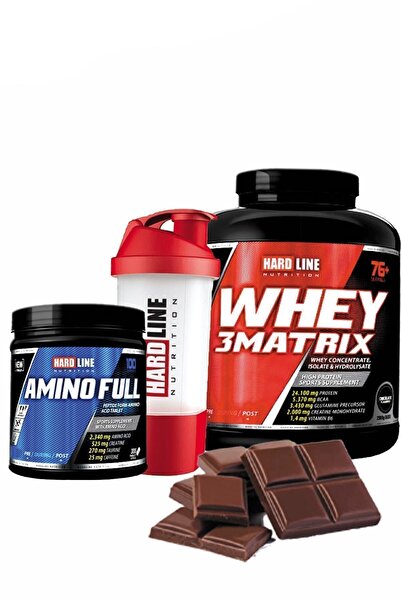 Hardline Whey3 Matrix 2300 gr Çikolata Amino Full Shaker Protein Tozu Bcaa Am...