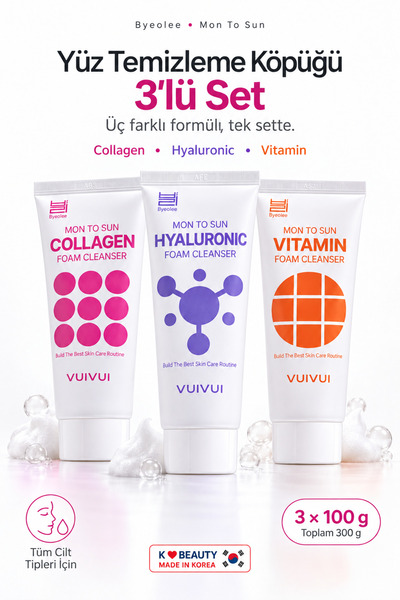 byeolee Vita10 Kolajen Hyralüronik Foam Cleanser Kore Üretimi Yüz Temizleyici...