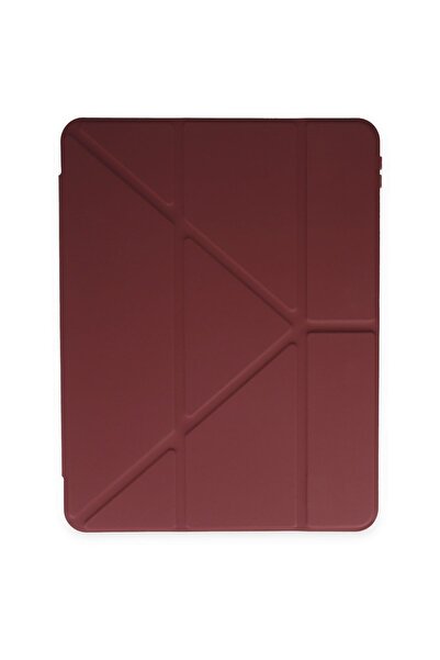 Fuchsia Galaxy Tab S6 P619 Kılıf Tri Folding Kalem Bölmeli Standlı Kılıf