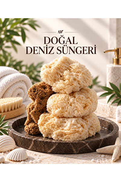 Aktarzane Doğal Deniz Süngeri Bebek Banyo Süngeri %100 Organik Yumuşak Cilt D...