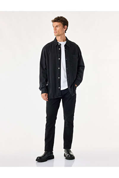 Koton Cotton Regular Waist Skinny Push up Denim Trousers with Pockets - Skinn...