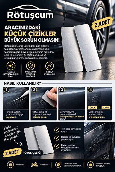 Genel Markalar Profesyonel Rötuş Çeliği 4x9 2’li set