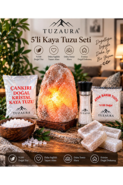 tuzaura tuz lambası 5+İ YERDE TUZ LAMBASI SETI