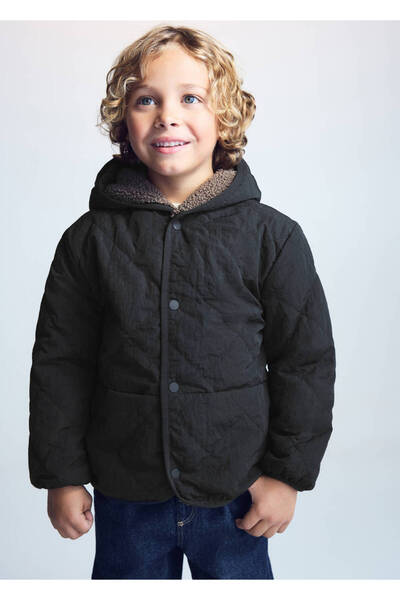 MANGO Baby Suni kürklü kapitone anorak