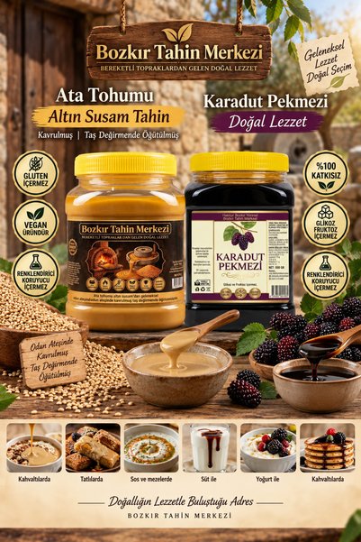 Hakbur Bozkır Yöresel Bozkır Tahin Merkezi Yerli Altın Susam Kavrulmus Tahin ...