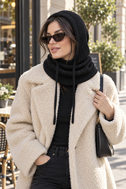 Wearflawless Tricotaj pentru femei din material subțire Trend Balaclava, Bala...