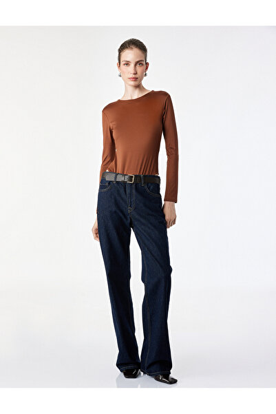Koton Crew Neck Long Sleeve Bodysuit