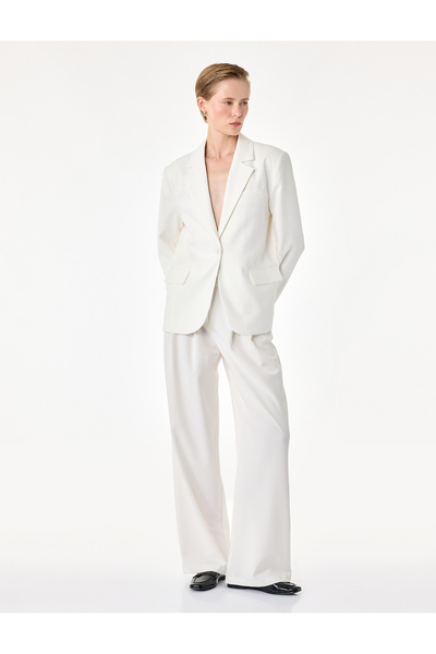Koton Buttoned Long Sleeve Double Breasted Oversized Blazer Jacket