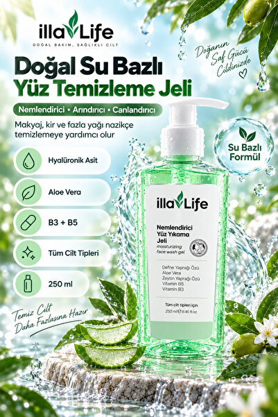 İlla Life Doğal Su Bazlı Yüz Temizleme & Yıkama Jeli Tüm Cilt Tipleri Için Yü...