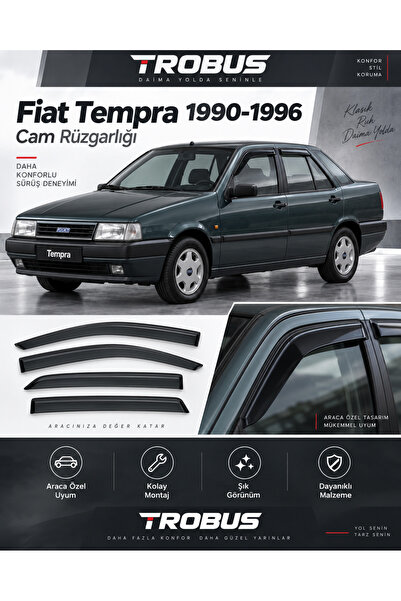 TROBUS Fiat Tempra Tipo 1990-1999 Mügen Cam Rüzgarlığı 4'lü
