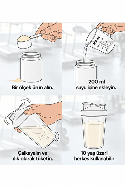 Dermiora Kilo Aldırıcı1 ve Kas Geliştirici1 Protein Destekli Kakao Muz Aromalı Protein Tozu 230 gr