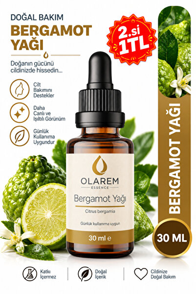 olarem essence Bergamot Yağı 30 Cam Damlalık Şişe Günlük Kullanıma Uygun