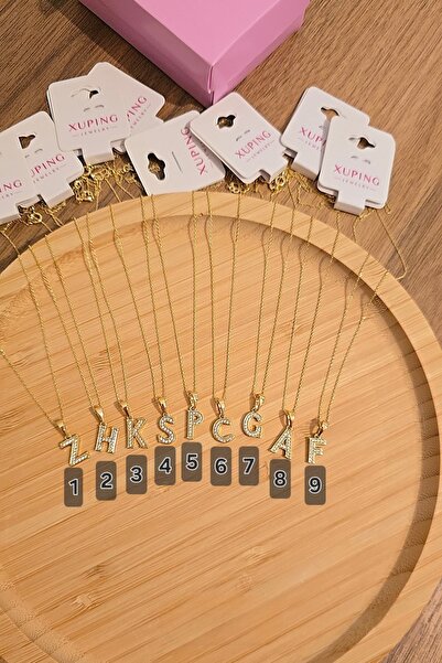 MİLUNXTE Xuping Jewelry Kadın Gold 14K Altın Kaplama Çelik Minimal Zirkon Taş...