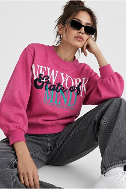 Tommy Hilfiger Logo Embroidered Regular Fit Puffer Sweatshirt