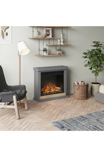 tagu Șemineu electric Hagen Solid Grey