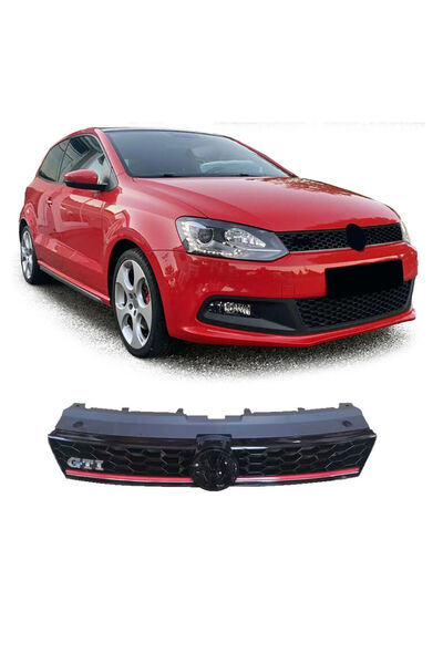 beyaztuning Volkswagen Polo 6R GTi Kırmızı Şeritli Ön Panjur 2009-2014