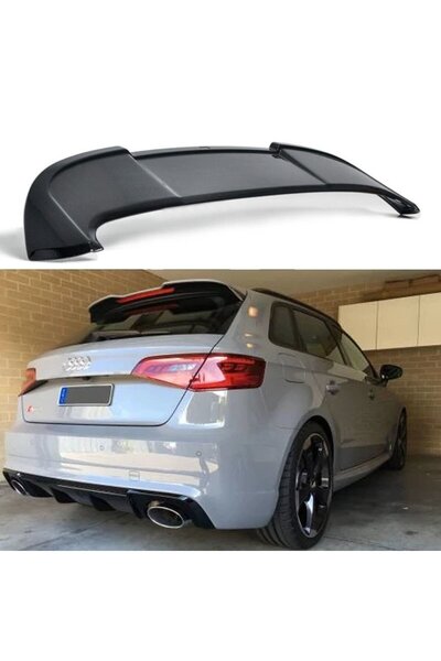 beyaztuning Audi A3 Hb Bagaj Üstü Spoiler 2013 Sonrası Parlak Siyah