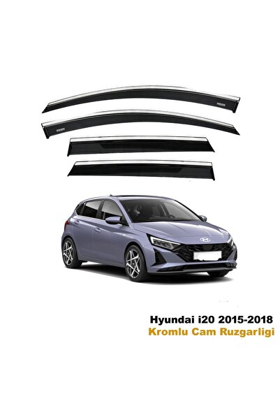 beyaztuning Hyundai I20 Cam Rüzgarlığı 4Lü Kromlu 2015-2016-2017-2018
