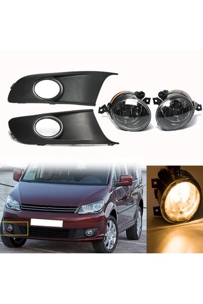 Universal Volkswagen Caddy Sis Farı Çerçeveli Kromlu 2011-2015